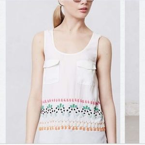 Anthropologie Beaded Tank Top